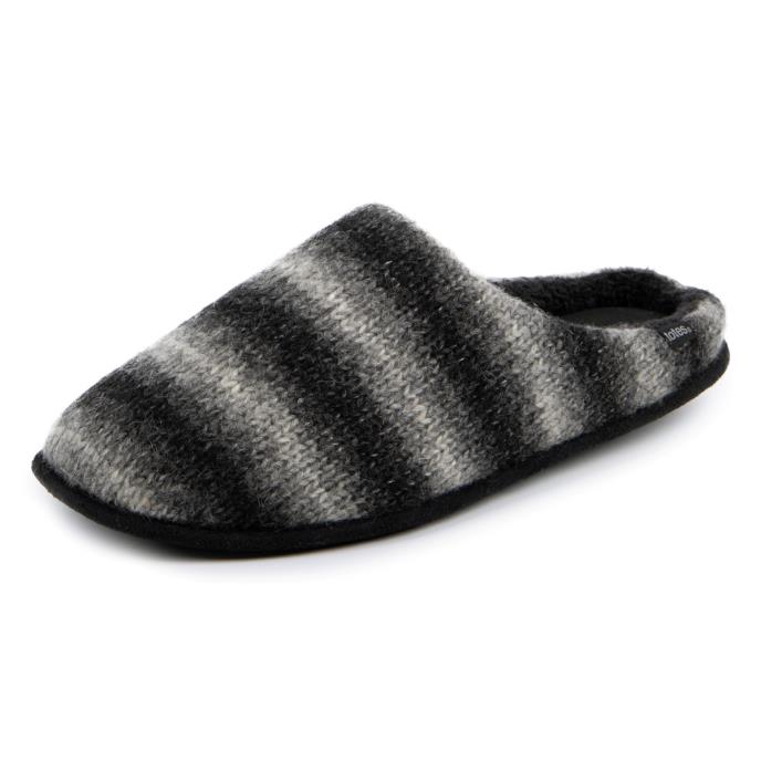 totes toasties® Mens Knitted Ombre Mule Slipper Grey Extra Image 3